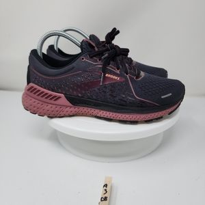 Brooks Womens Adrenaline GTS 21 1203291B050 Black Running Shoes Sneakers 8.5 B